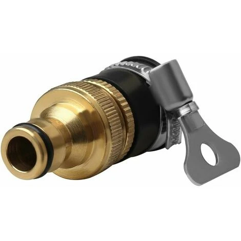 Round Faucet Connector, Brass Hose Connectors Diameter 1/2&39&39 To 3/4&39&39 Universal Garden Hose Faucet Adapter - Image 4