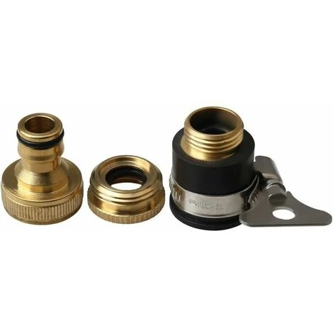 Round Faucet Connector, Brass Hose Connectors Diameter 1/2&39&39 To 3/4&39&39 Universal Garden Hose Faucet Adapter - Image 5