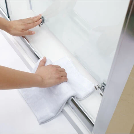 ELEGANT 1100mm Sliding Shower Cubicle Enclosure Door Modern Bathroom Screen Glass - Image 2