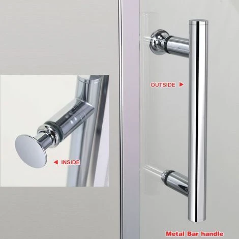 ELEGANT 1100mm Sliding Shower Cubicle Enclosure Door Modern Bathroom Screen Glass - Image 5