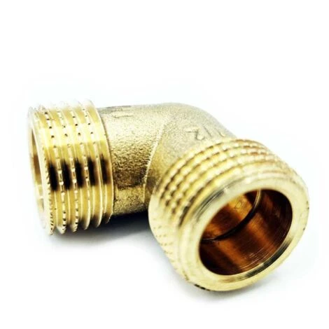 Brass Water Pipe Male Elbow Adapter Connector 1/2 Inch BSP Thread Fittings - Image 2