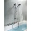 Bexley Thermostatic Deck Mounted Valve Bath Shower Mixer Riser Kit / 3 Mode Handset