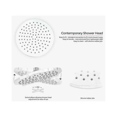 Lily Round 3 Dial 3 Way Bathroom Concealed Thermostatic Shower Mixer Valve Tap - Image 4