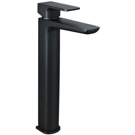 Astra Modern Style Basin Sink Countertop Extended Mette Black Single Lever Mixer Tap & Free Waste - Image 5