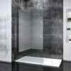 ELEGANT 1200mm Frameless Wet Room Shower Screen Panel 8mm Easy Clean Glass Walk In Shower Enclosure With Stainless Steel Support Bar