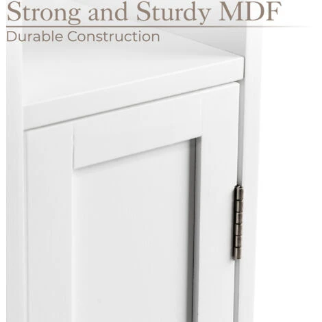 Clovelly White Toilet Roll Holder Cabinet - Image 4