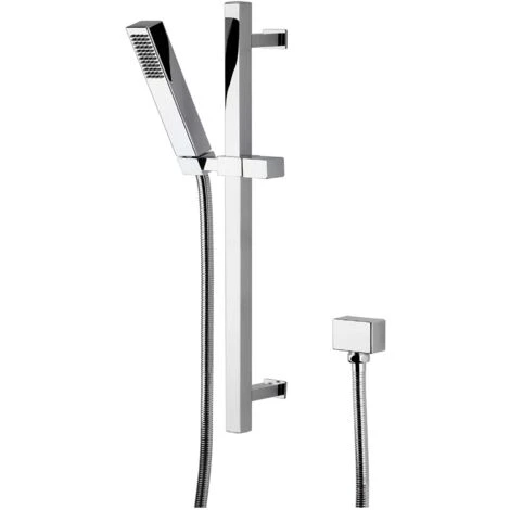 Hudson Reed Kubix Slider Shower Rail Kit With Pencil Handset - Chrome