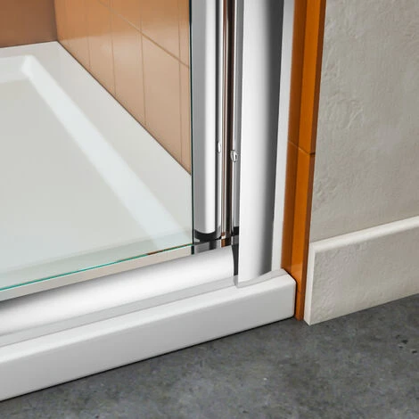 ELEGANT Bifold Shower Enclosure Reversible Folding Glass Shower Cubicle Door 900mm - Image 3