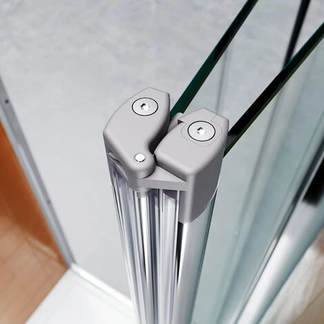 ELEGANT Bifold Shower Enclosure Reversible Folding Glass Shower Cubicle Door 900mm - Image 4