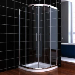 ELEGANT Quadrant Shower Enclosure 6mm Tempered Sliding Glass Cubicle Door 800 X 800 Mm