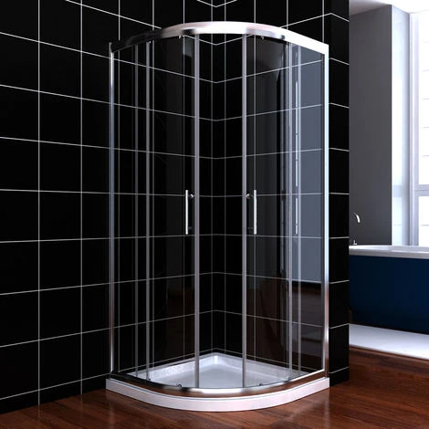 ELEGANT Quadrant Shower Enclosure 6mm Tempered Sliding Glass Cubicle Door 800 X 800 Mm - Image 2