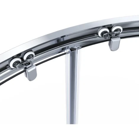 ELEGANT Quadrant Shower Enclosure 6mm Tempered Sliding Glass Cubicle Door 800 X 800 Mm - Image 5