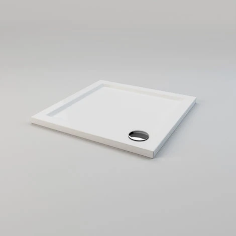 ELEGANT Stone Tray For Shower Enclosure Cubicle + Waste Trap Square 760 X 760 X 40 Mm - Image 2