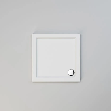 ELEGANT Stone Tray For Shower Enclosure Cubicle + Waste Trap Square 760 X 760 X 40 Mm - Image 3