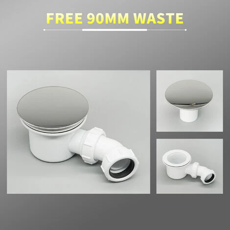 ELEGANT Stone Tray For Shower Enclosure Cubicle + Waste Trap Square 760 X 760 X 40 Mm - Image 5