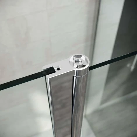 ELEGANT 700mm Walk In Shower Screen Glass Panel With 300mm Return Panel And 1200x900 Mm Shower Tray, 1900mm Height, 8mm Easy Clean Glass Wet Room Screen Panel Enclosure - Image 4