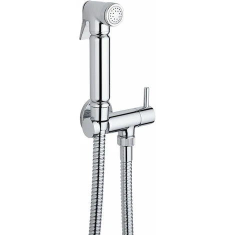 Milano Mirage - Modern Manual Wall Hung Douche Shower Toilet Kit With Wall Bracket - Chrome