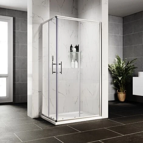 ELEGANT 1000 X 700 Mm Sliding Corner Entry Shower Enclosure Door Cubicle