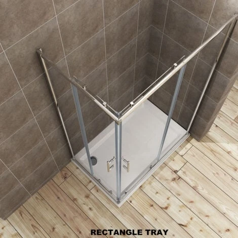 ELEGANT 1000 X 700 Mm Sliding Corner Entry Shower Enclosure Door Cubicle - Image 2