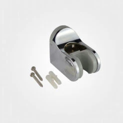 ADJUSTABLE SHOWER HANDSET HOSE UNIVERSAL FIXED WALL BRACKET HOLDER CHROME