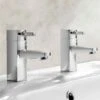 Boston Contemporary Set Of Hot And Cold Basin Sink Taps