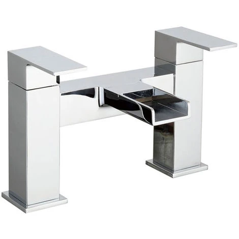 Ozone Contemporary Bridge Chrome Waterfall Bath Filler Tap