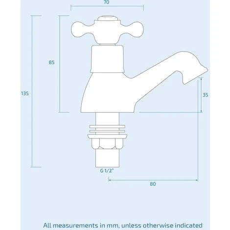Strafford Traditional Victorian Pair Of Chrome Cross Head Basin Hot & Cold Taps - Image 3