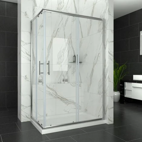 ELEGANT Sliding Corner Entry 1200 X 700 Mm Shower Enclosure 6mm Extra Toughened Safety Glass Sliding Cubicle Door