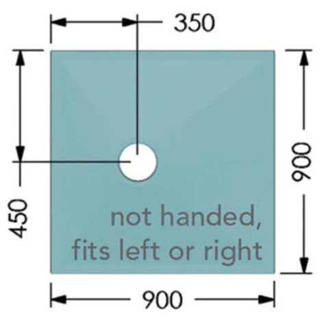 AKW Tuff Form Square Wet Room Former 900mm X 900mm GRP Composition - Image 2
