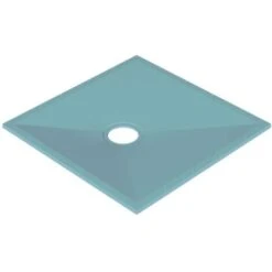 AKW Tuff Form Square Wet Room Former With TF75 Gravity Waste For Vinyl 900mm X 900mm
