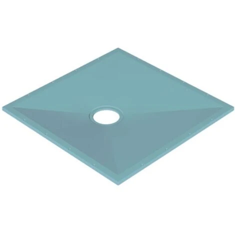 AKW Tuff Form Square Wet Room Former With TF75 Gravity Waste For Vinyl 900mm X 900mm