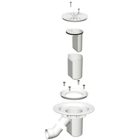 AKW Tuff Form Rectangular Wet Room Former With TF75 Gravity Waste For Vinyl 1135mm X 770mm - Image 4