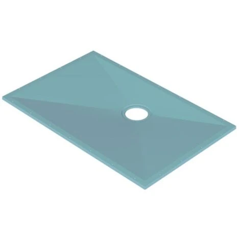 AKW Tuff Form Rectangular Wet Room Former With TF75 Gravity Waste For Vinyl 1400mm X 900mm