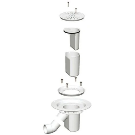 AKW Tuff Form Rectangular Wet Room Former With TF75 Gravity Waste For Vinyl 1400mm X 900mm - Image 4