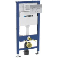 Geberit Duofix 1120mm Wall Hung WC Frame With Delta Cistern And Delta20 Flush Plate