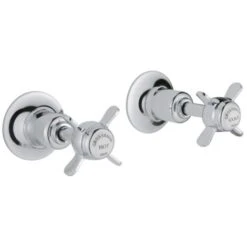 JTP Grosvenor Pinch Wall Valves Pair - Chrome