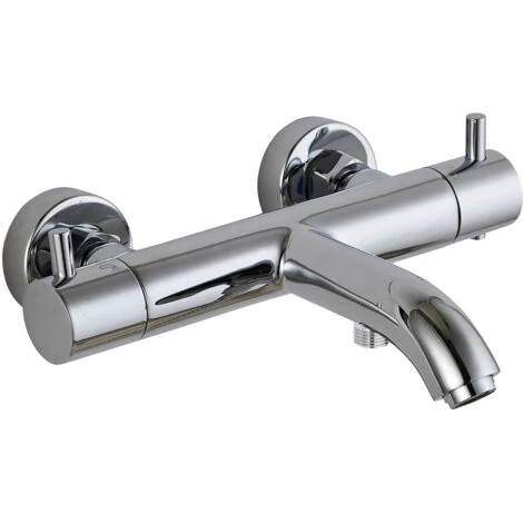 JTP Florentine Thermostatic Bath Shower Mixer Tap Wall Mounted - Chrome