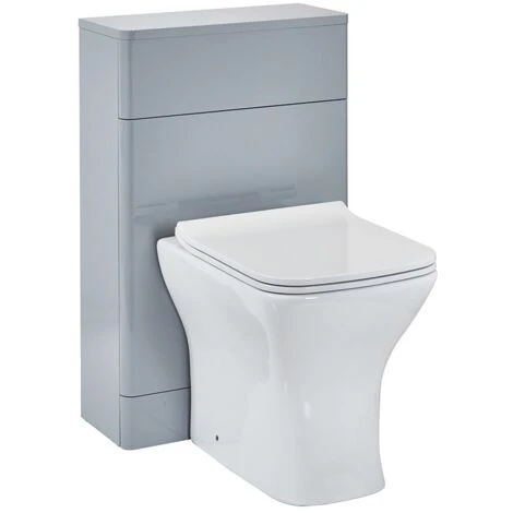 Orbit Eve Back To Wall WC Toilet Unit 500mm Wide - Pebble Grey - Image 4