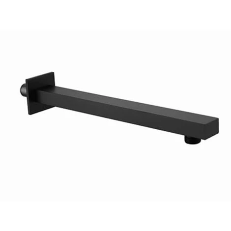 RAK Wall Mounted Square Shower Arm 300mm Length - Black