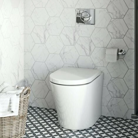 Mode Tate Rimless Back To Wall Toilet With Soft Close Seat - Image 4