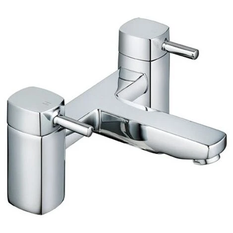 Boston Contemporary Design Deck Mounted Bridge Chrome Bath Filler Tap - Image 2