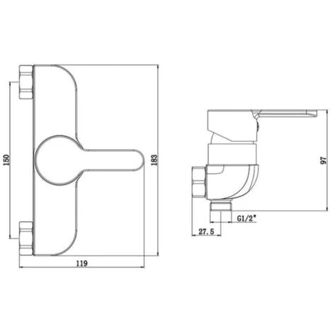 Shower Mixer DENVER Matt Black SCHÜTTE - Image 3