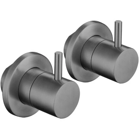 JTP Vos Lever Wall Valves Pair - Brushed Black