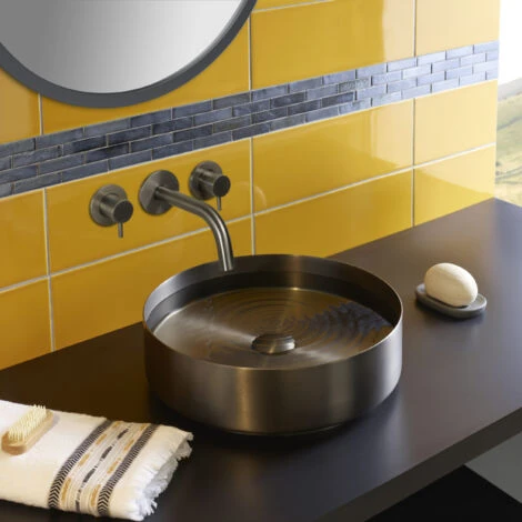 JTP Vos Lever Wall Valves Pair - Brushed Black - Image 4