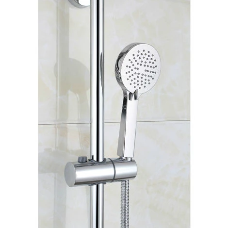 Round Thermostatic Cool Touch Chrome Plated Full Shower Kit - Image 3
