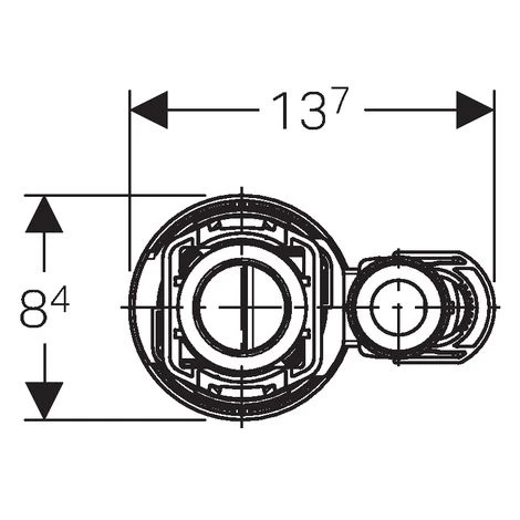 Geberit Dual Flush Valve Type 290 For Ceramic Cistern 282.350.21.2 - Image 2