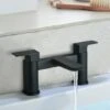 Astra Contemporary Matte Black Bridge Deck Mounted Bath Filler Tap