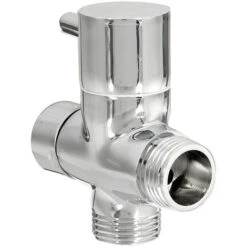 Chrome 3 Way Shower Head Forshower Bypass Valve Tee Adapter Tap