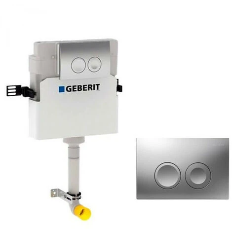 Geberit Delta 450mm H Concealed Toilet Cistern With Delta 21 Dual Flush Plate