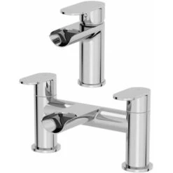 Bathroom Waterfall Mono Basin Sink Mixer Tap Bath Filler Mixer Tap Set Chrome